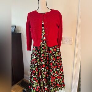 Retro inspired Dress with matching sweater XL